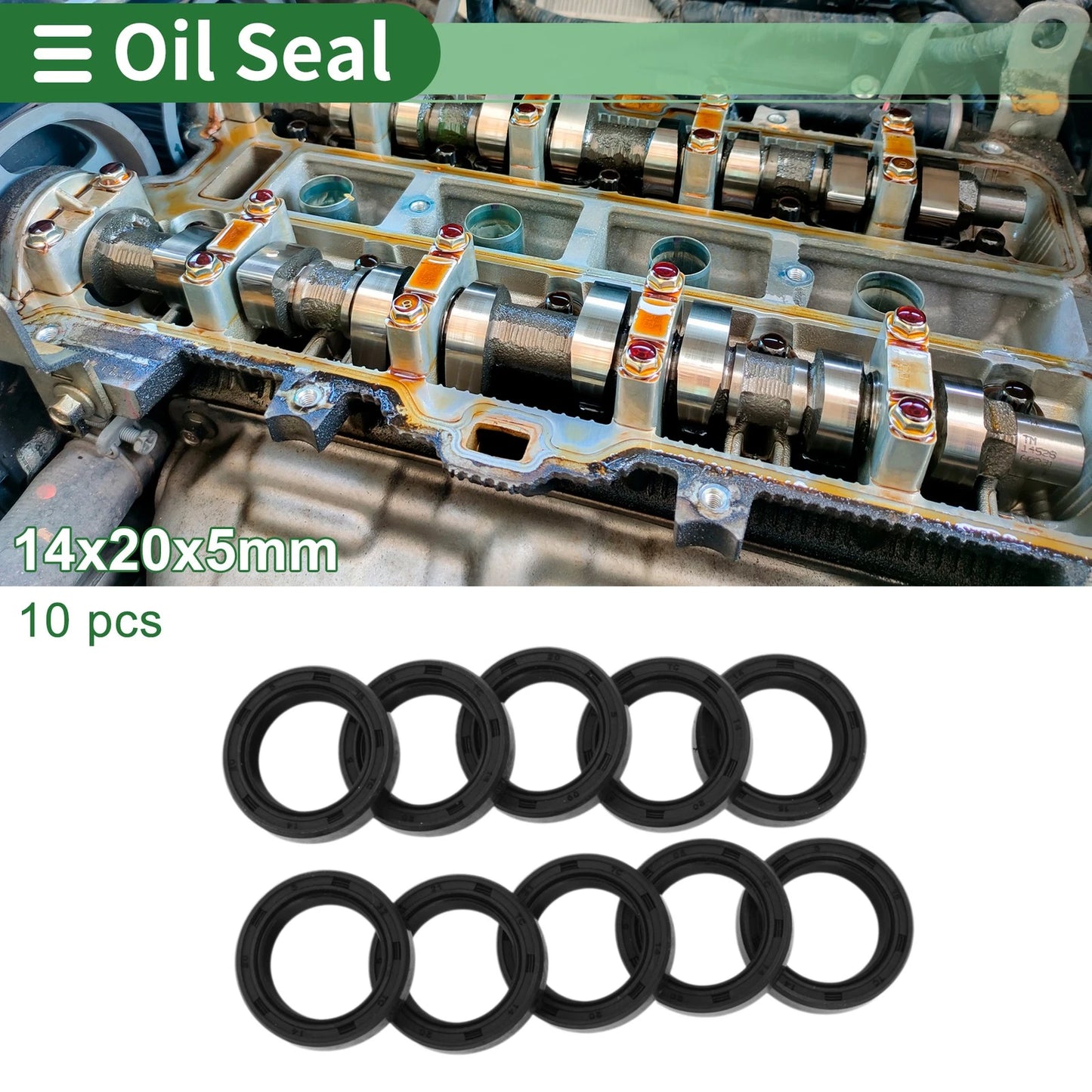 Oil Seal / 14x20x5mm / Rotary Shaft Seal NBR Rubber for MakeModel