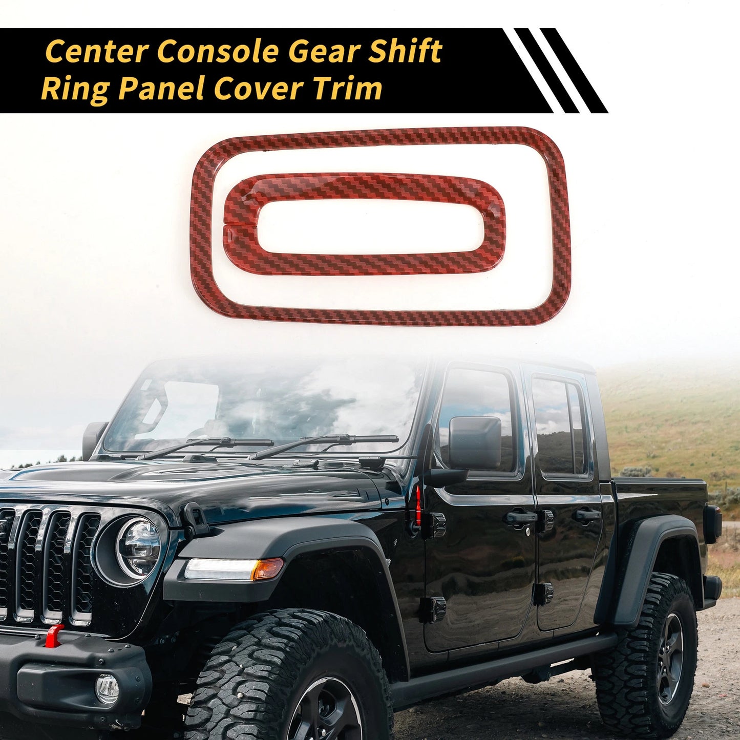 Center Console Gear Shift Ring Panel Cover Trim for Jeep Wrangler JK (2007-2018)
