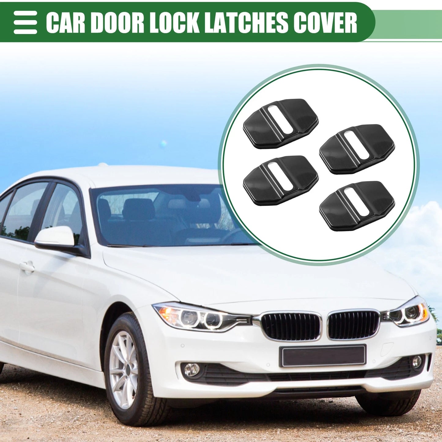 4 x Car Door Latch Lock Covers for BMW 1 Series, 2 Series, X5 (2011-2023)