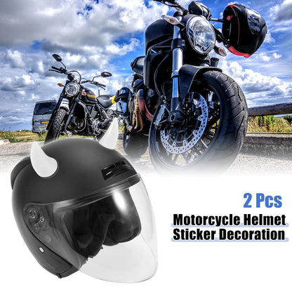 2 x Helmet Bull Horn Style Bumper Decoration for Car Motorcycle