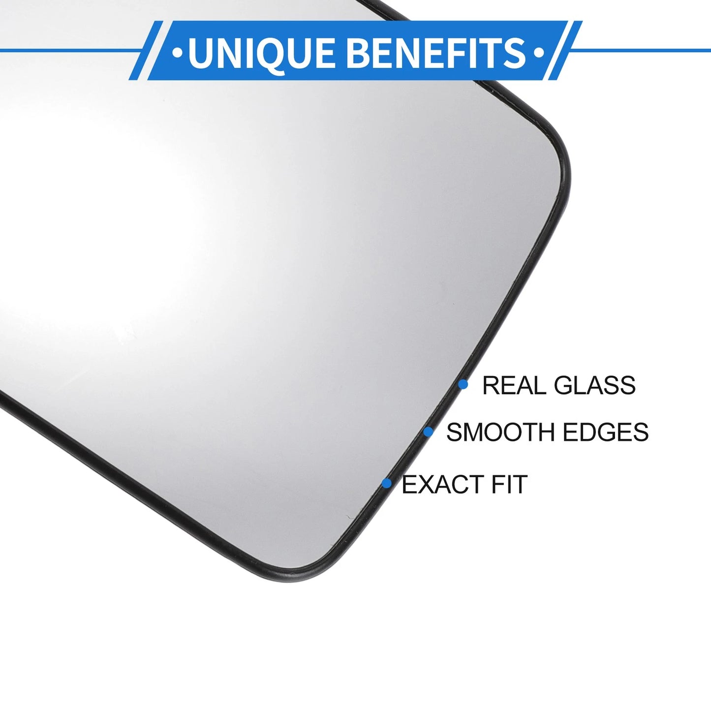 Left Driver Side Lower Mirror Glass for Ford F250 (2005-2023)