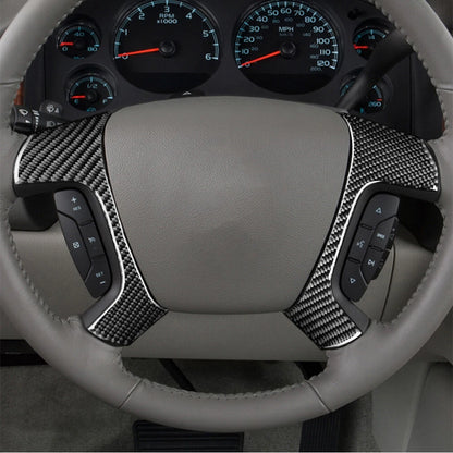 Carbon Fiber Steering Wheel Cover Trim for Chevrolet Tahoe GMC Yukon (2007-2014)