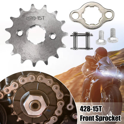 Set 428 15T 20mm Front Engine Sprocket for Dirt Bike Mini Bike
