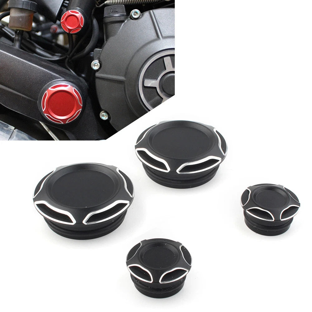 Black Frame Bar Screw Hole Dust Cap Cover for Ducati Scrambler 800 (2015-2023)