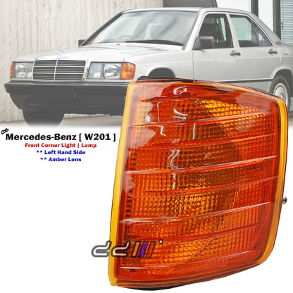 Front Left Amber Corner Light for Mercedes-Benz W201 190E 190D (1982-1993)