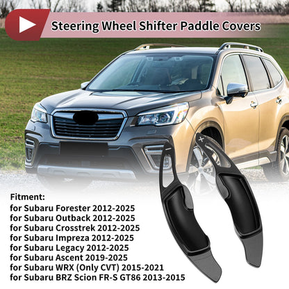 Black Aluminum Alloy Steering Wheel Paddles for Subaru Outback (2012-2025)