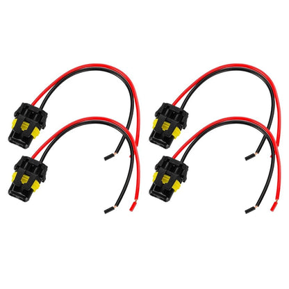 2 x Wire Pigtail Connector for Audi A6 Headlight Bulb Plug (2005-2011)