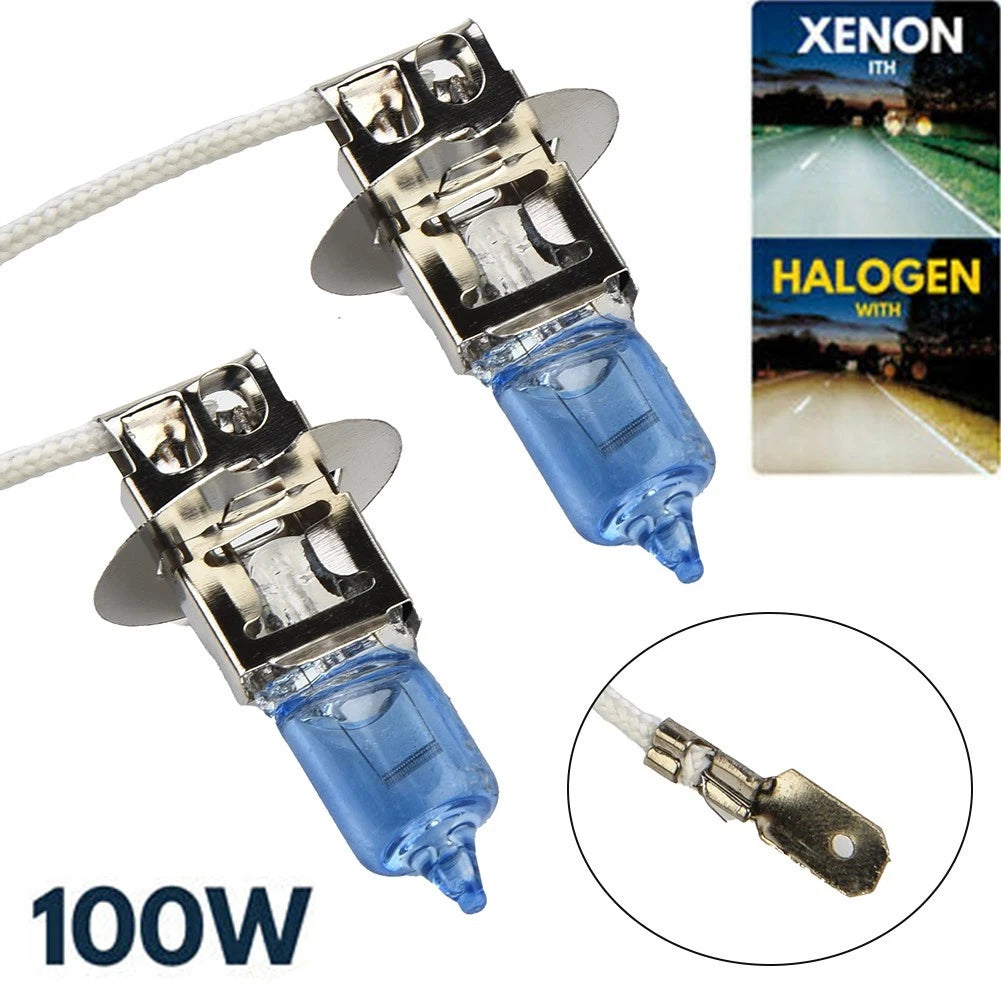Fog Light 100W 12V Socket H3 Halogen Headlight Xenon Look