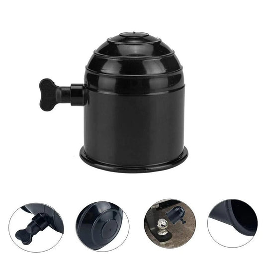 1pc 50mm Car Tow Bar Ball Cover Lockable Key Towing Hitch Trailer Protector Cap