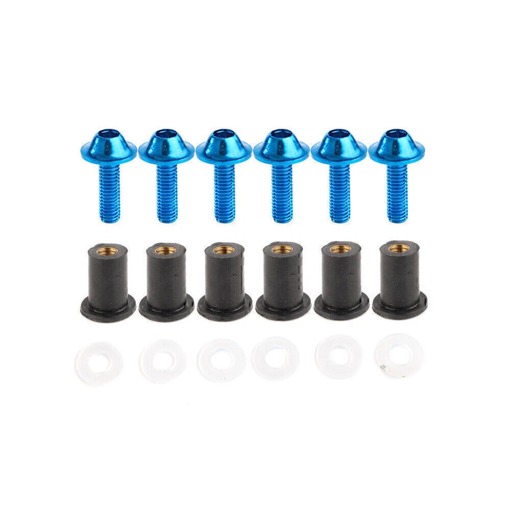 Windscreen Fixing Kit Blue Bolts for Honda CBR250 300 650 900