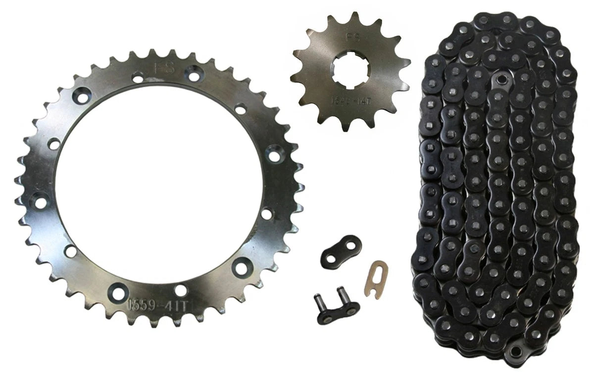 2 x Drive Chain 520x104 & 14/41 Sprockets for Yamaha Banshee 350 (1987–2006)