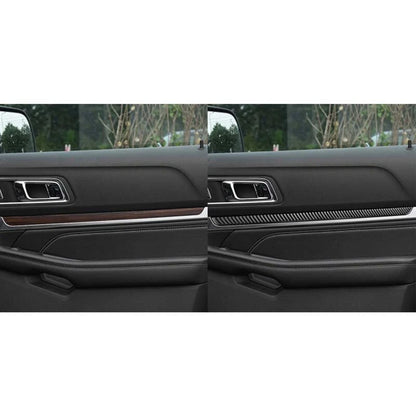 Carbon Fiber Car Door Panel Strip Trim Fit For Ford Explorer 2013-2019