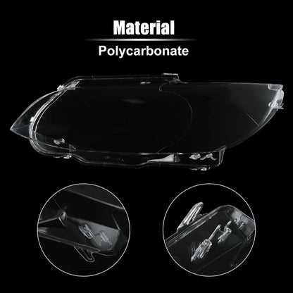 1 Pair Front Headlight Lens Cover PC Shell for BMW M3 (2008-2013)