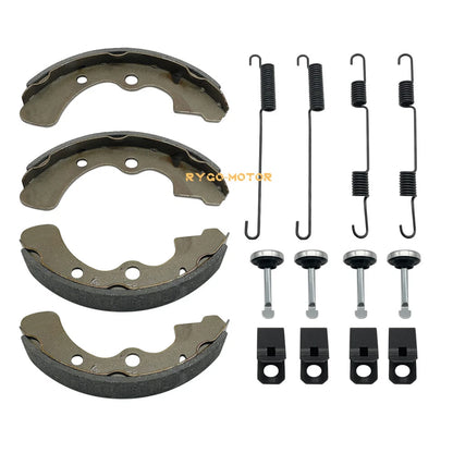 Front Brake Shoes w/Springs & Pins for Kawasaki Mule 3000–4010
