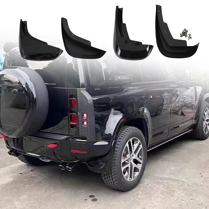 4 x Front & Rear Mud Flaps for Land Rover Defender L663 90 110 (2020-2024)