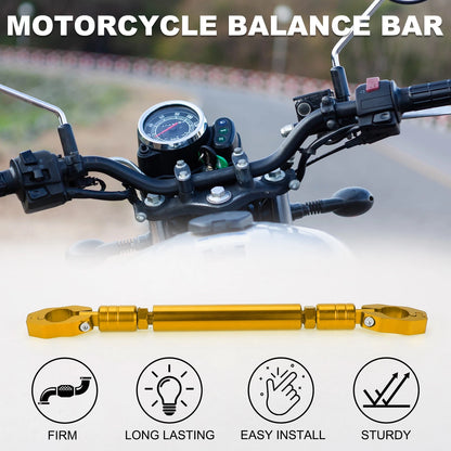 Balance Bar Adjustable Handlebars Gold Tone with Small Wrench for Motorcycle