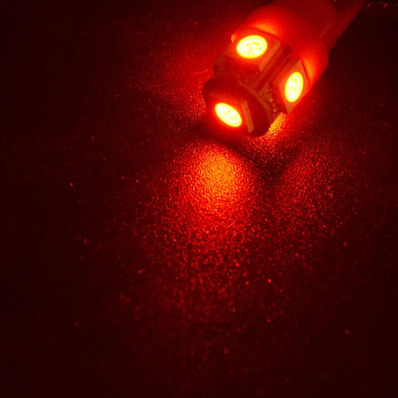 20 x Red T10 5050 5SMD LED Dome Map Lights for Universal Vehicles