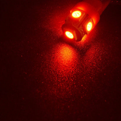 20 x Red T10 5050 5SMD LED Dome Map Lights for Universal Vehicles