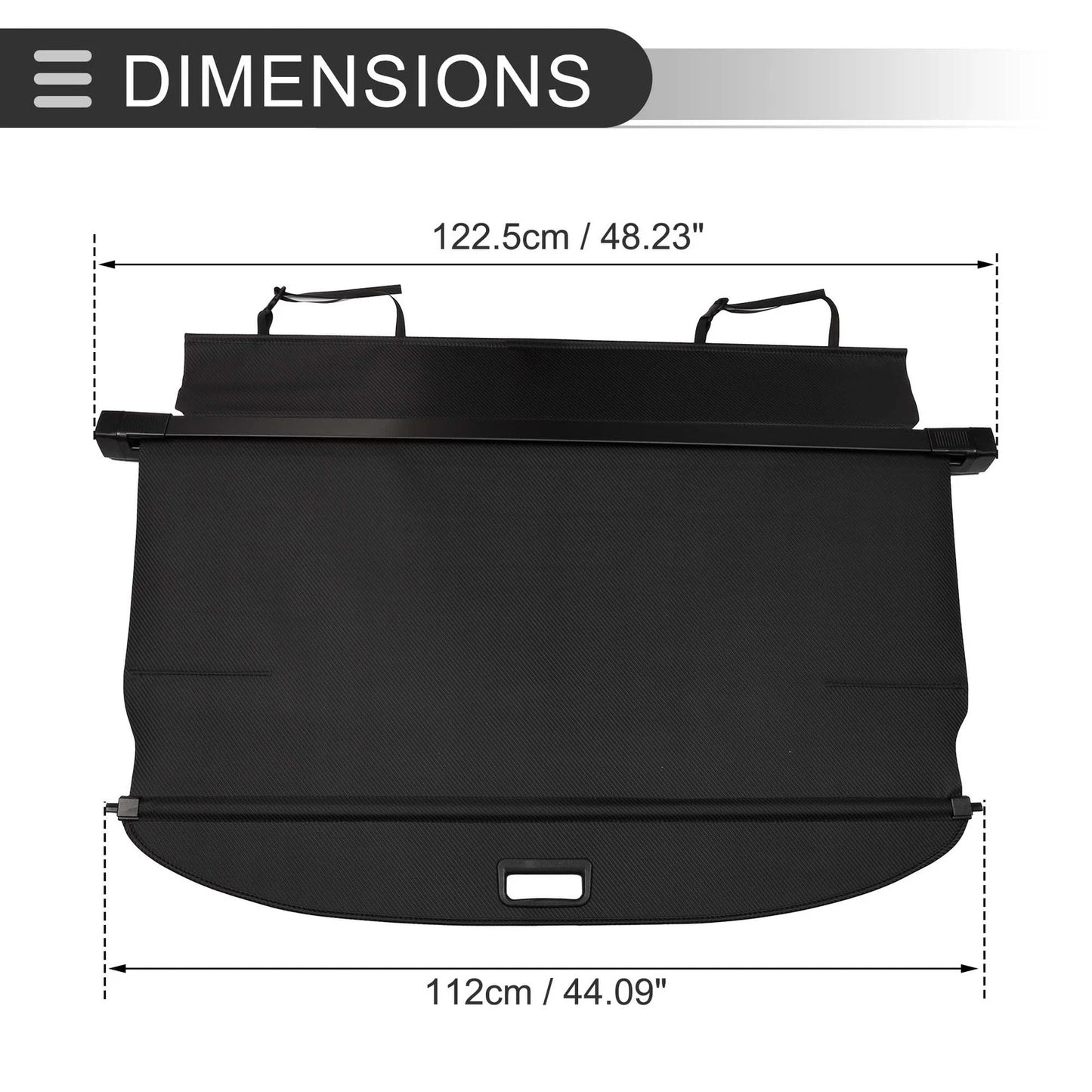 Retractable Cargo Cover for BMW X3 E83 2004-2010 Black Carbon Fiber