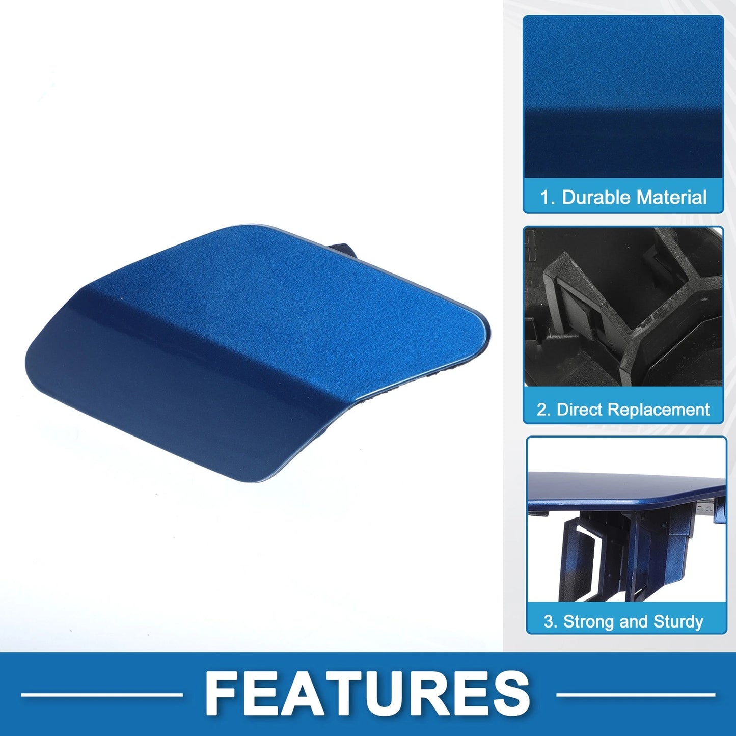 Front Left Washer Nozzle Cover Cap for BMW X6 (2015-2019) Blue 1 Pc