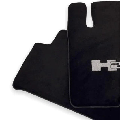 Black Floor Mats for Hummer H2 Tailored Carpets with H2 Emblem (2003-2009)