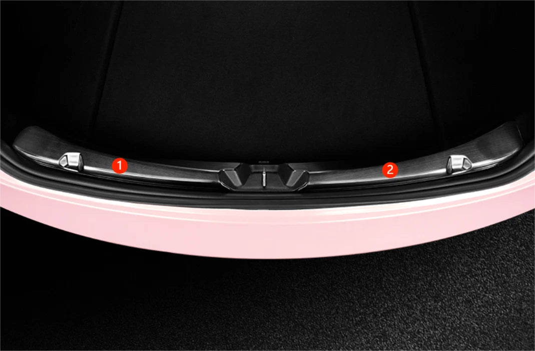 Rear Inner Bumper Guard Cover Trim for Tesla Model 3 (2018-2023) 2 x Black Titanium