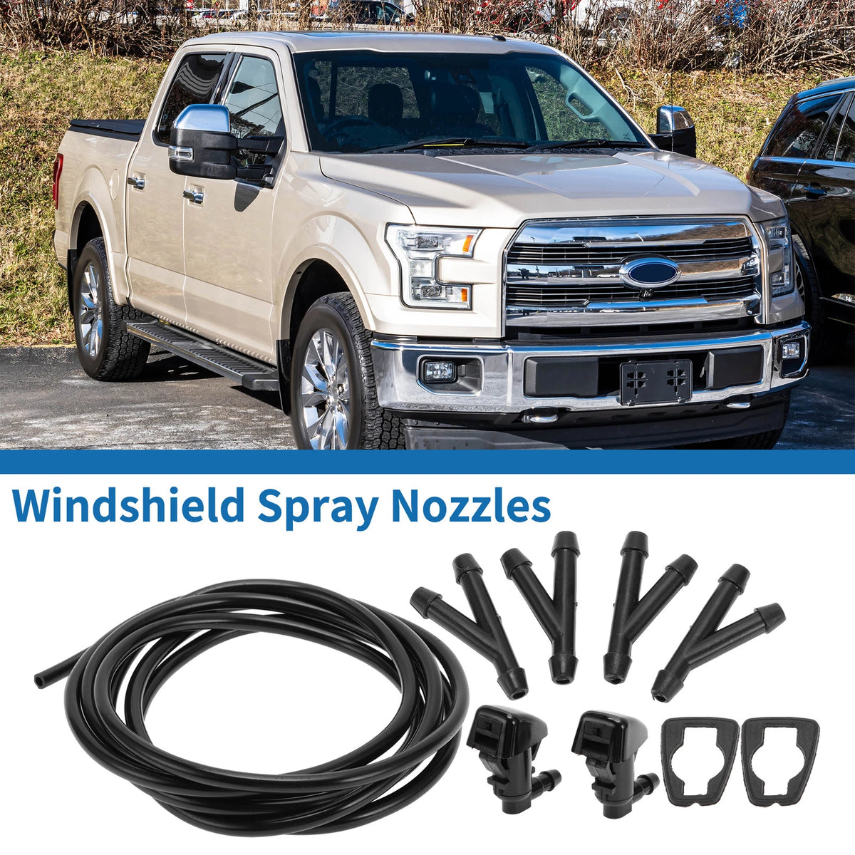 Set Front Windshield Washer Nozzles for Jeep Grand Cherokee WK2 (2011 - 2023)