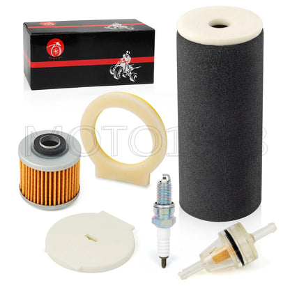 Air Filter Foam End Cap Oil Filter Spark Plug for YAMAHA Grizzly YFM 600 98-01