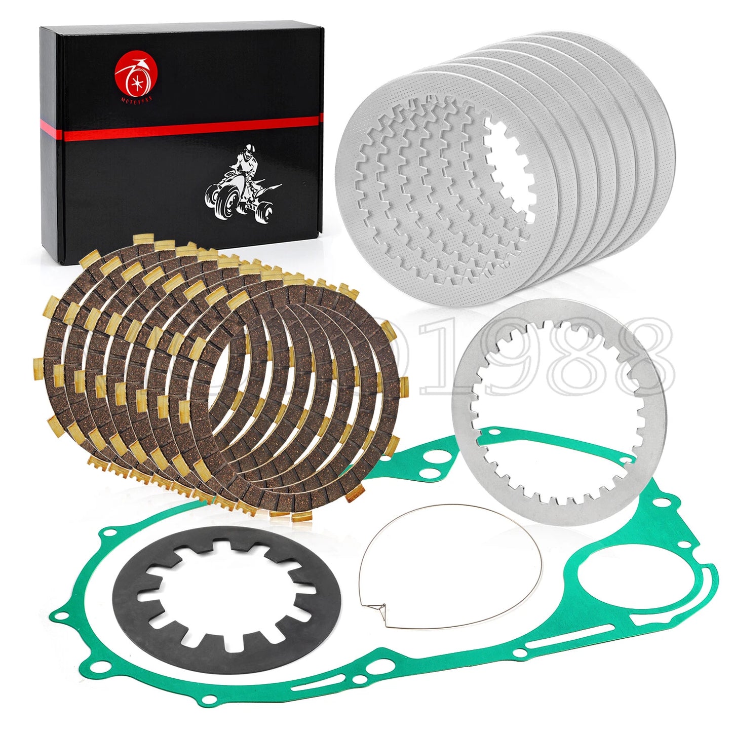 Clutch Friction Plates Kit w/Gasket for YAMAHA XVS1100 V-Star (1999–2009)