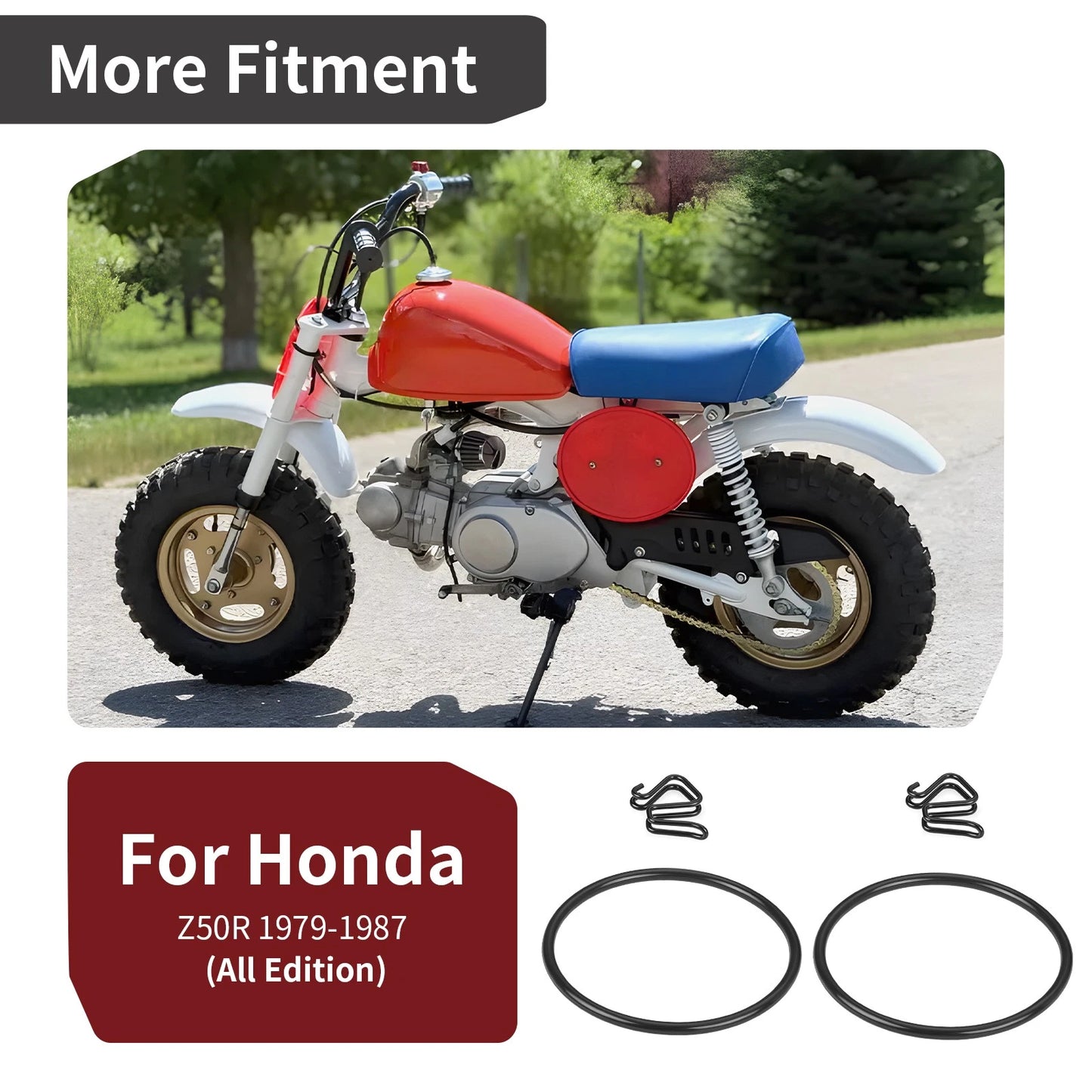 Front Number Plate Mount Clips for Honda Z50R (1979-1987)