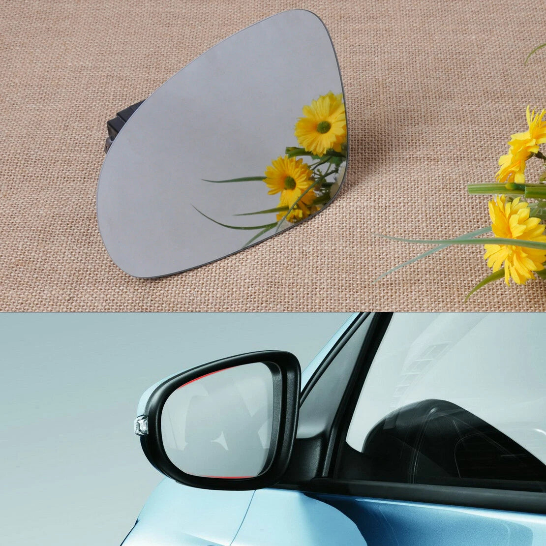 Left Wing Mirror Glass Heat w/Holder for Golf GTI Jetta MK5 Passat B6 EOS (2006-2010)