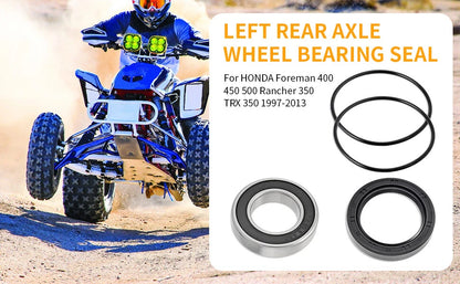 Left Rear Axle Wheel Bearing Seals for Honda Foreman 520 (2010–2023)