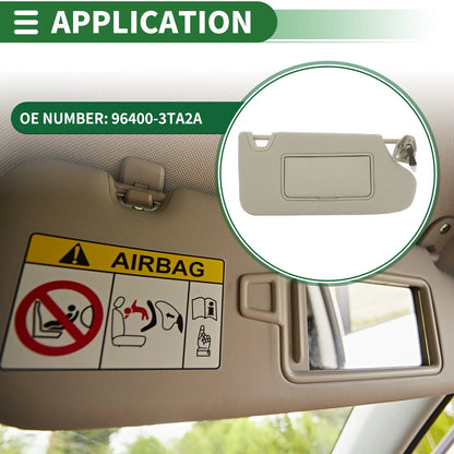 Right Car Sun Visor with Mirror & Light for Nissan Altima (2013-2017)
