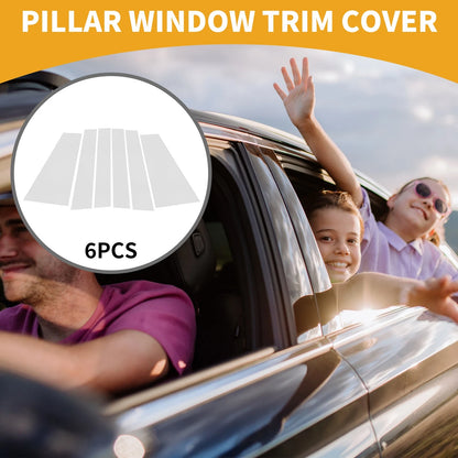 6 Pcs Door Pillar Window Trim for Toyota Sienta (2022–2024)