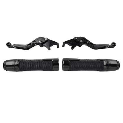 Black Brake Clutch Lever Handlebar Grip Set for Yamaha XMAX 125 250 300 400