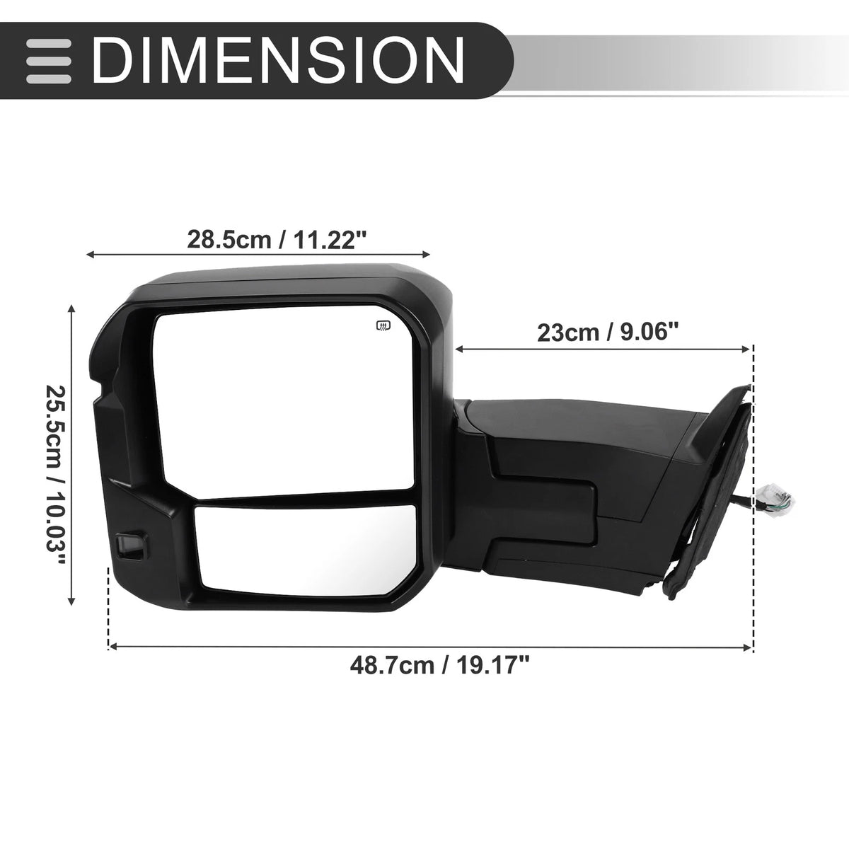 Folding Towing Side Mirrors for Toyota Tundra (2022-2023) 1 x Set