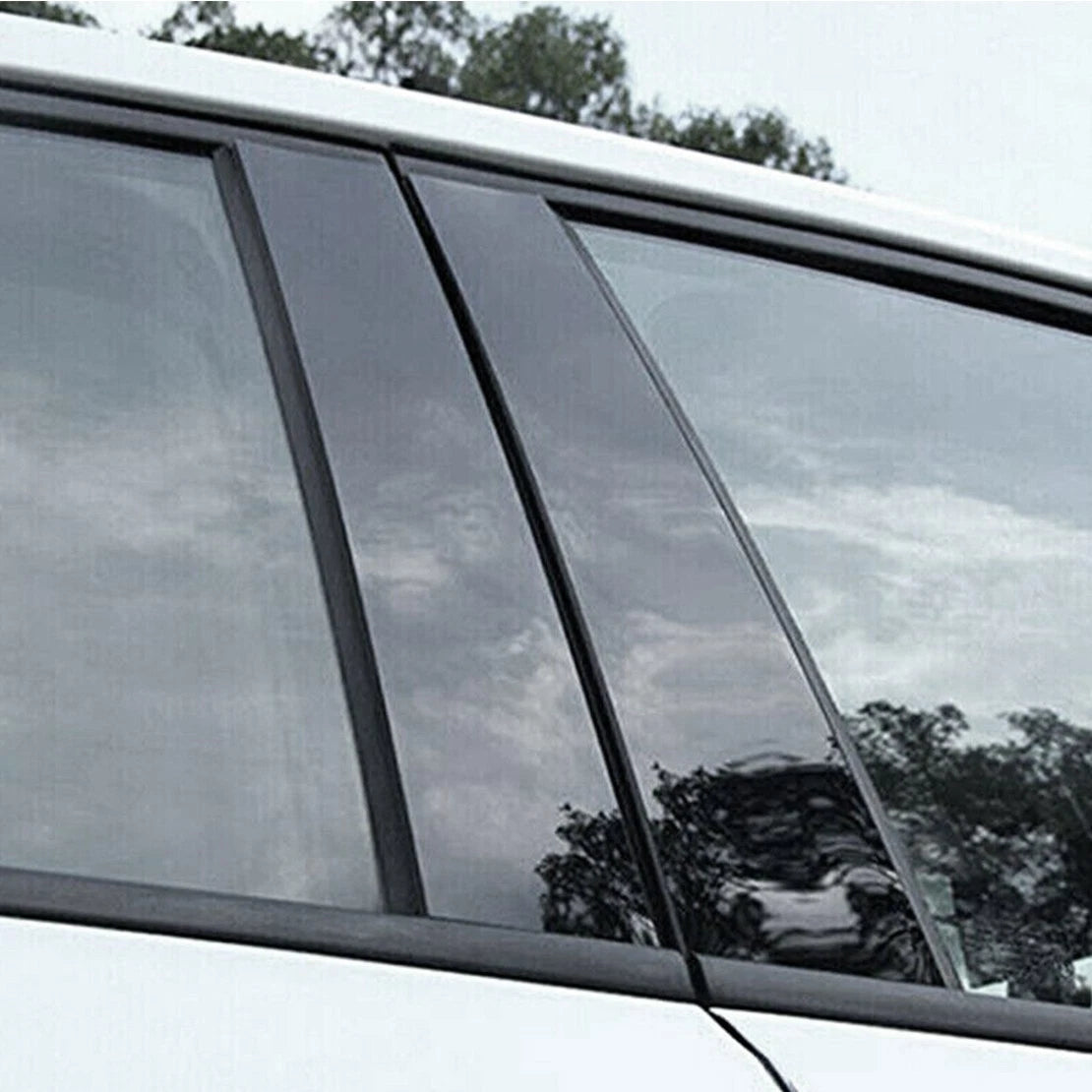 6 Pcs Car Door Window Pillar Post Trim Covers for Honda Odyssey (2011-2017)