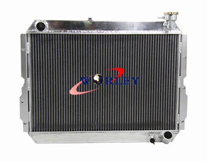 Aluminum Radiator + Fans for Toyota Landcruiser 60 Series FJ60 FJ61 FJ62 (1980-1990)