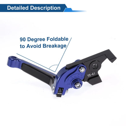 Adjustable Brake Clutch Levers for Suzuki GSXR150 (2017-2020) Blue Black