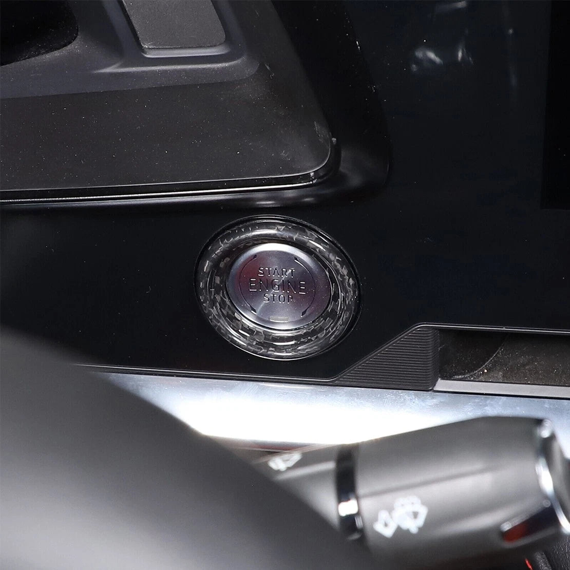 Black Push To Start Button Cover Trim for Chevrolet Corvette C8 (2020-2023)