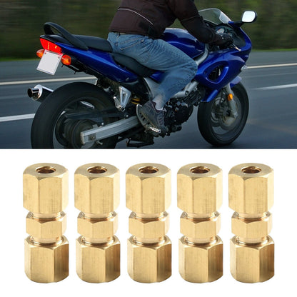 5-Pack / 3/16 OD / Brass Compression Fittings Connector for Brake Line-Unions