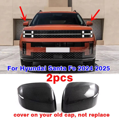 Carbon Fiber Window Switch Panel Cover/4pc for Hyundai Santa Fe (2024–2025)