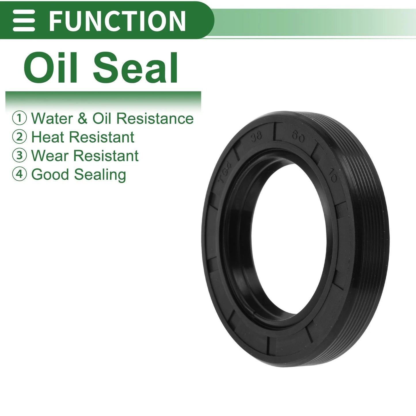 Oil Seal 38x60x10mm NBR Black for Vehicle