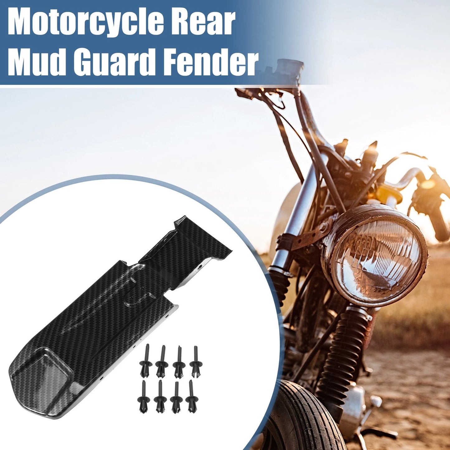 Motorcycle Rear Tail Mud Guard Fender for Surron Carbon Fiber Black