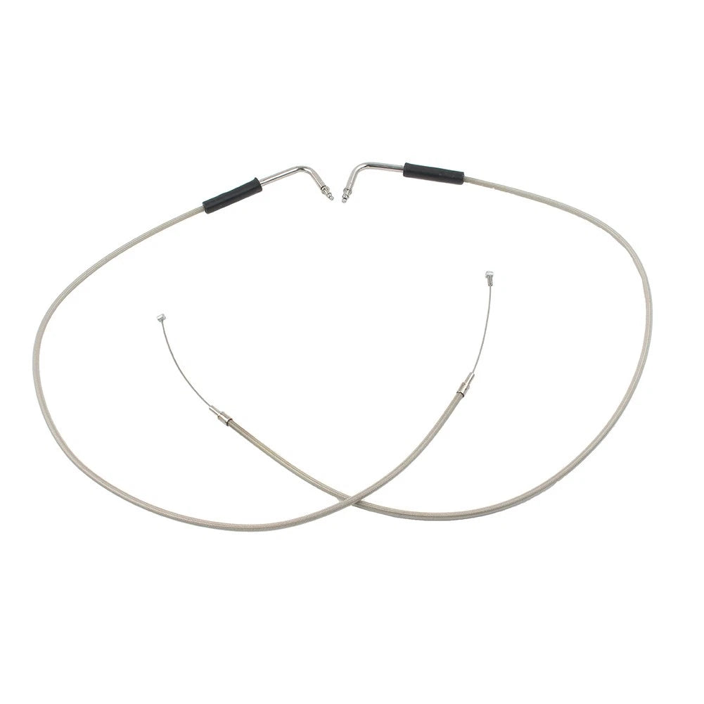 Stainless Throttle Cable for Harley Sportster XL1200, 883, Dyna, Road King (90cm)