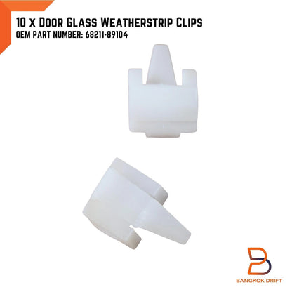 10x Door Glass Weatherstrip Clips for Toyota Hilux 4Runner (1984-1997)