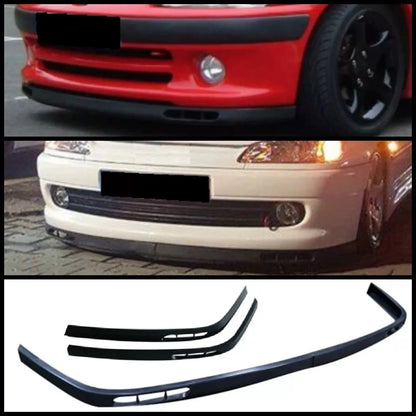 2 Piece Euro Front Bumper Splitter Spoilers for Peugeot 106 (1991-2003)