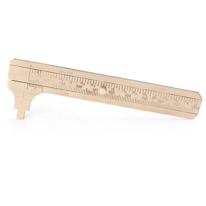 4 Inch Brass Caliper Sliding Vernier Ruler Gauge for Gem & Bead Measuring