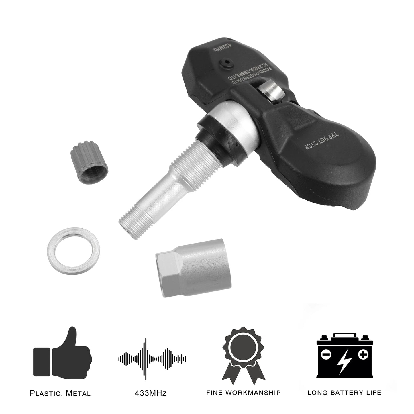 4 x Tire Pressure Sensors TPMS 433MHz for Porsche Audi VW (2010-2023)