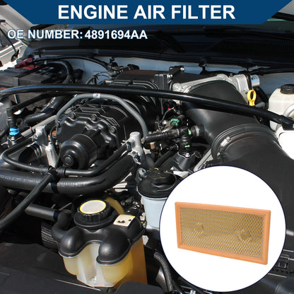 Car Engine Air Filter for Jeep Compass 2.0L 2.4L (2007-2010) - 1 Pcs